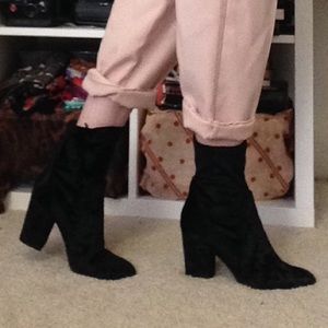 Forever 21 Shoes - Velvet booties Forever 21 Shoes - Velvet booties